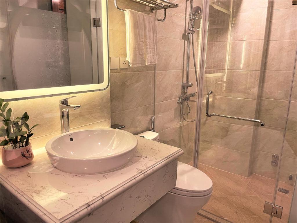 Koupelna v ubytování DE LA SOIE Hotel & Travel