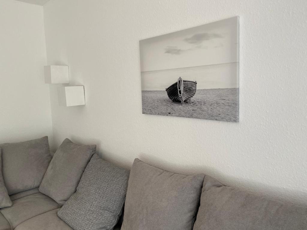 Posezení v ubytování Blaue Oase Ferienhaus
