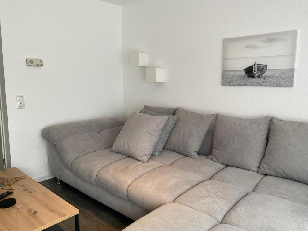 Posezení v ubytování Blaue Oase Ferienhaus