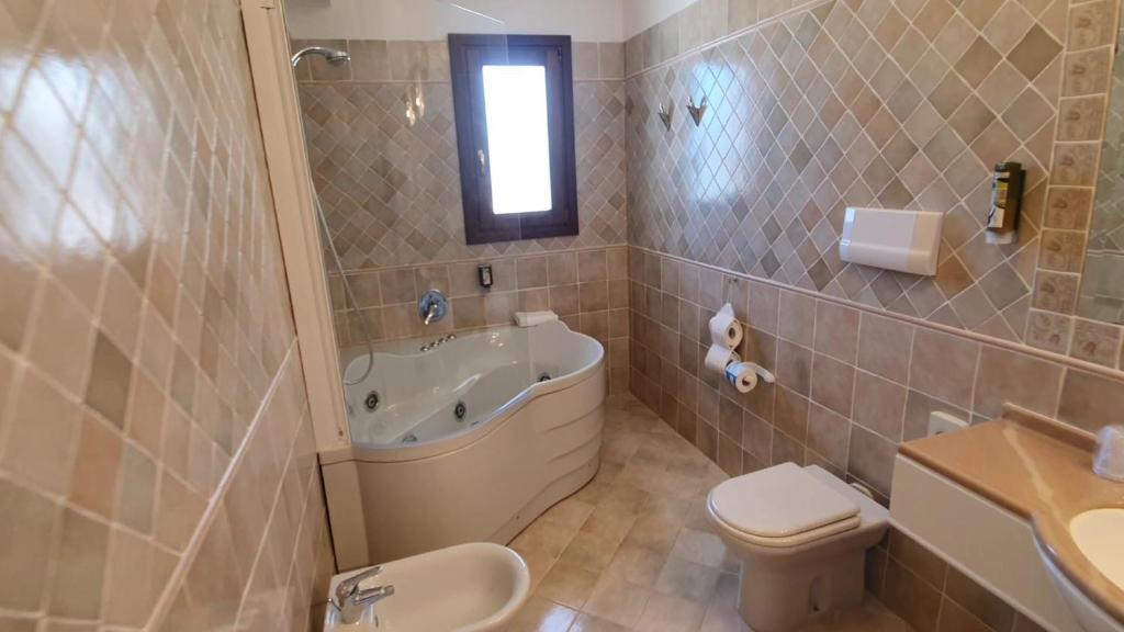 Koupelna v ubytování Hotel Mon Repos
