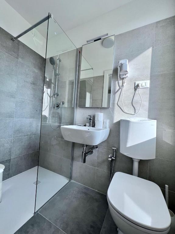 Koupelna v ubytování Hotel Terramare