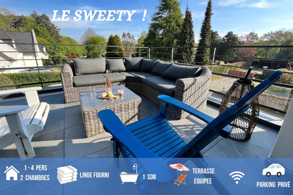 LE SWEETY, Superbe Appart/Terrasse, Cosy, 1-4 pers