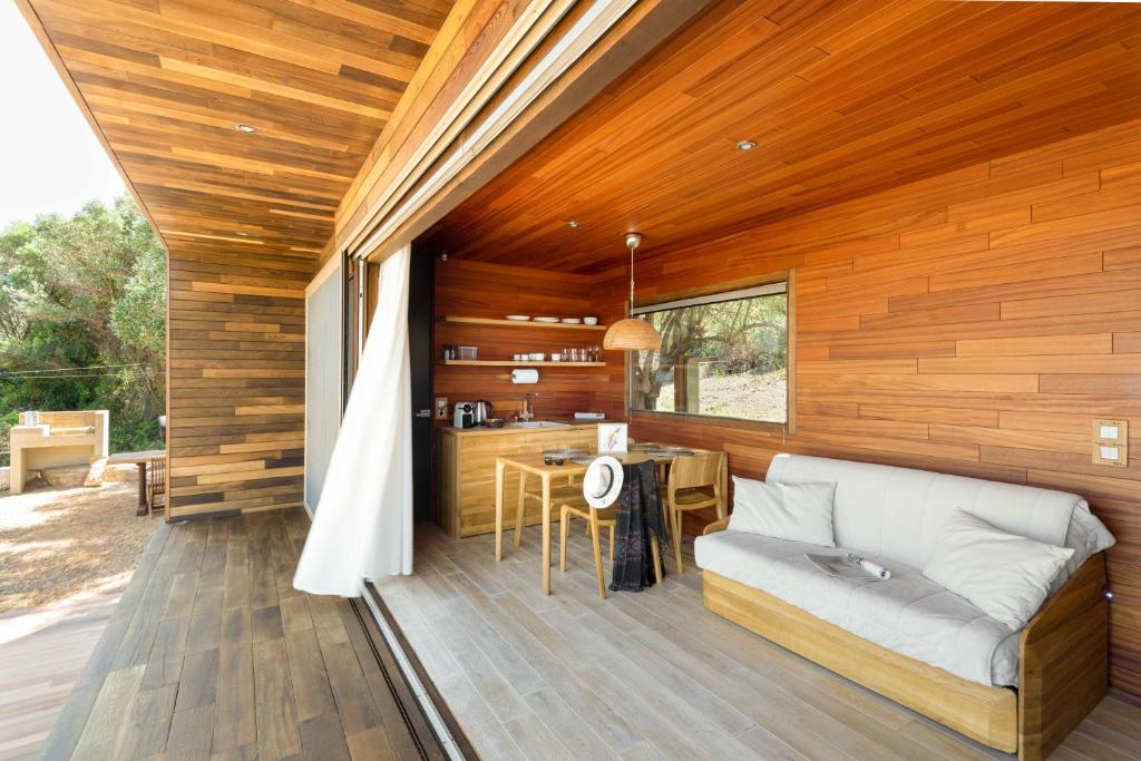 A seating area at iHouse Paliouri