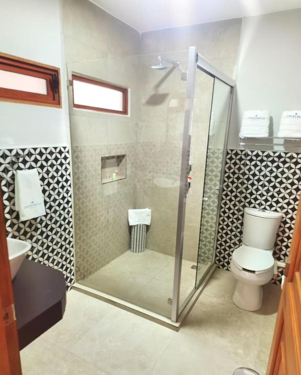Koupelna v ubytování HOTEL CHURUMUCO