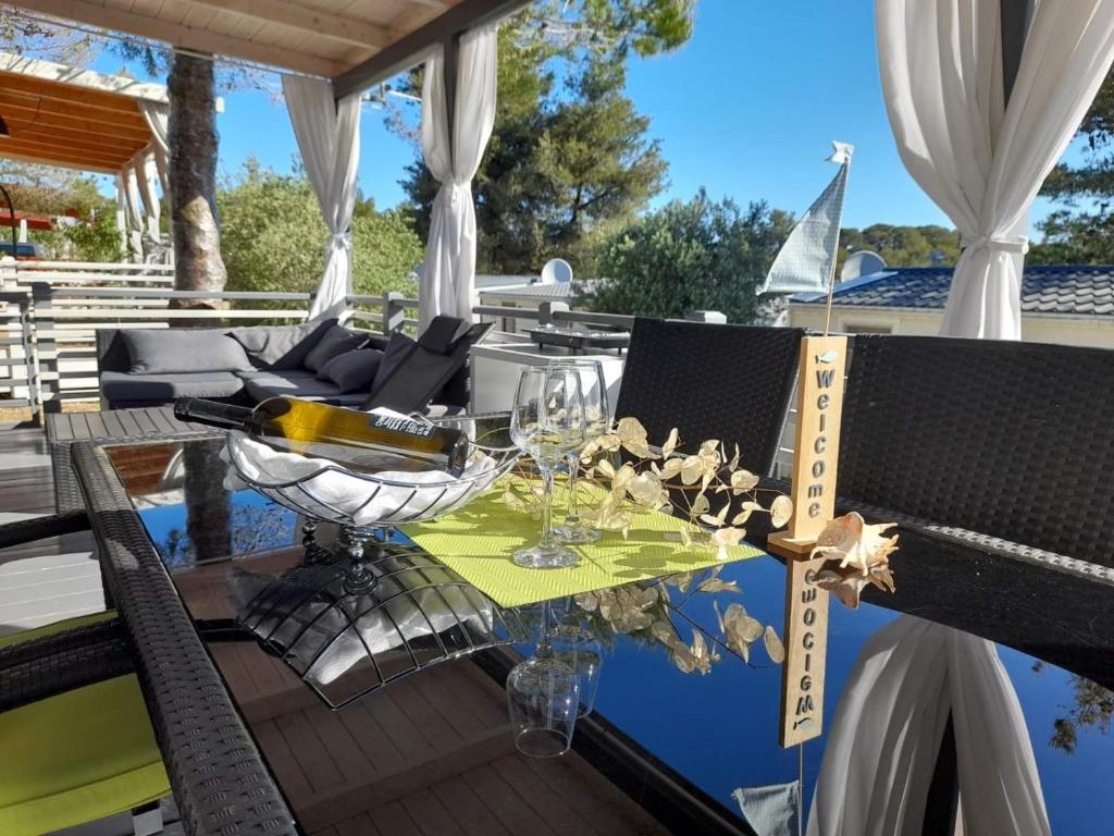 Posezení v ubytování Mobile home Lux otok Murter