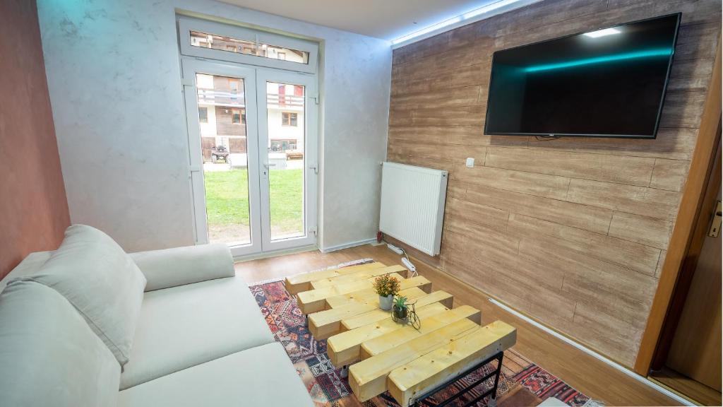 TV a/nebo společenská místnost v ubytování Alpin Apartments Vlašić