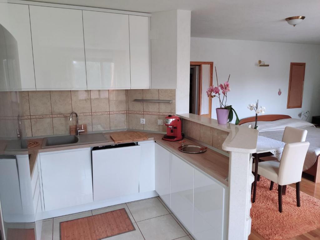 Kuchyň nebo kuchyňský kout v ubytování House Topic