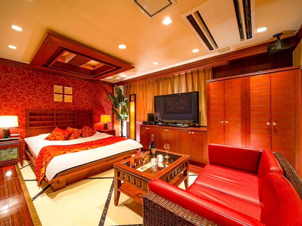 TV a/nebo společenská místnost v ubytování Hotel QT Senboku (Adult Only)