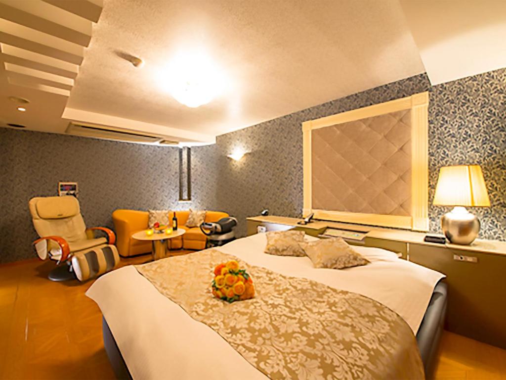 Postel nebo postele na pokoji v ubytování Hotel GT Kansai International Airport (Adult Only)