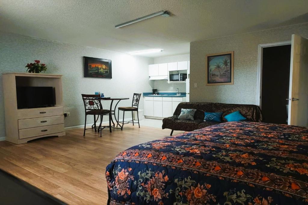 TV a/nebo společenská místnost v ubytování Studio Inn and Suites