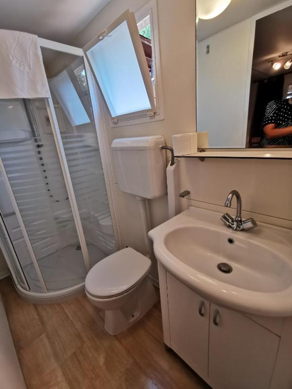 Koupelna v ubytování Mobile homes Marita