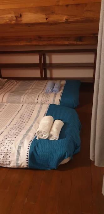 Łóżko lub łóżka w pokoju w obiekcie Le Gîte du Truel