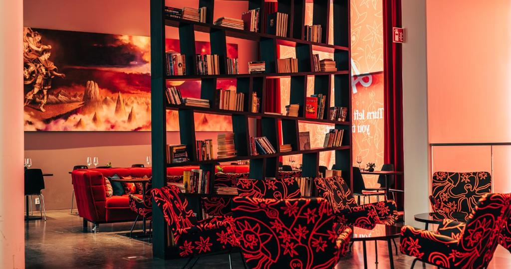 Χώρος καθιστικού στο Hotel AX