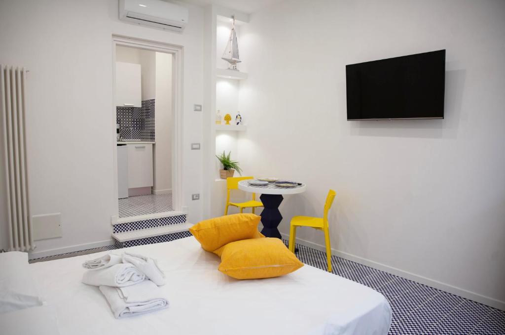 Katil atau katil-katil dalam bilik di Little House - Massa Lubrense Sorrento