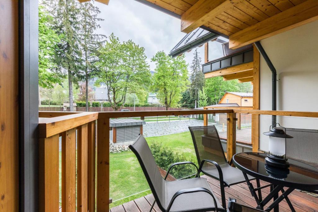 Balkón alebo terasa v ubytovaní Apartamenty Royal Resort Spa