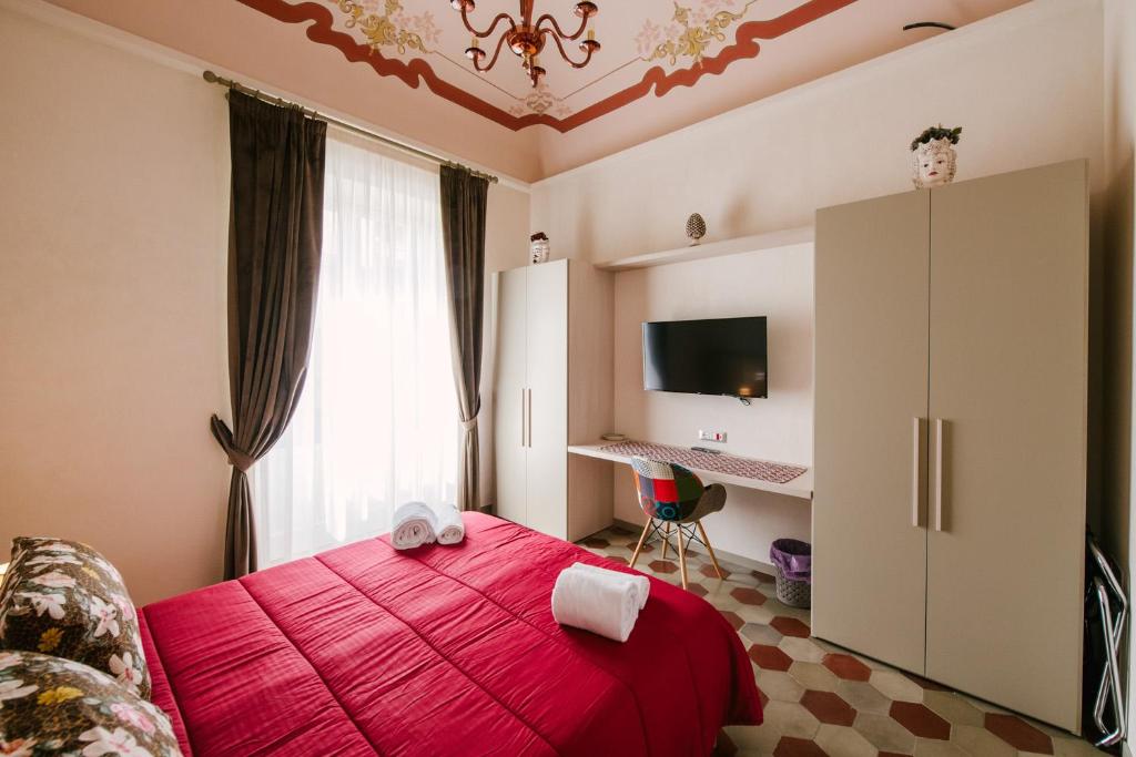 Postel nebo postele na pokoji v ubytování Le Camere dei Conti