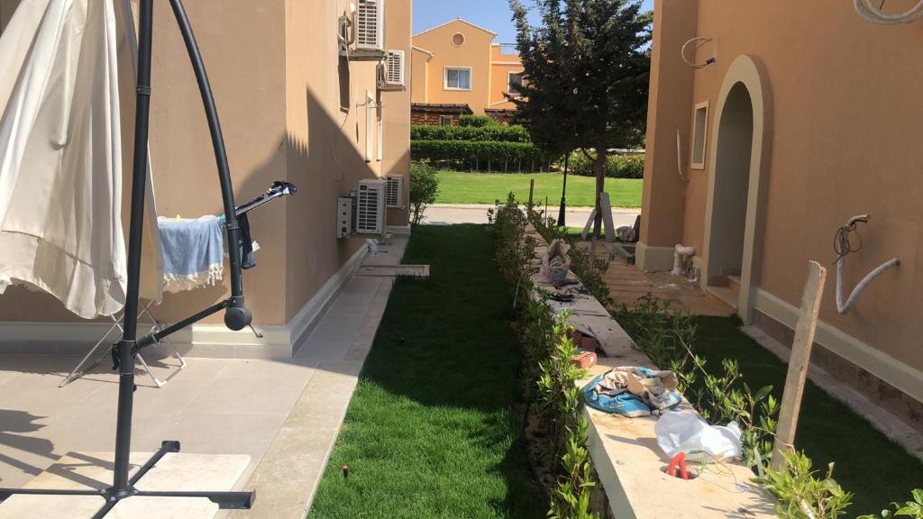 A garden outside Fancy sea view villa with private jacuzzi mountain view north coast Bait Karim - Twin Villa with roof & juccuzi