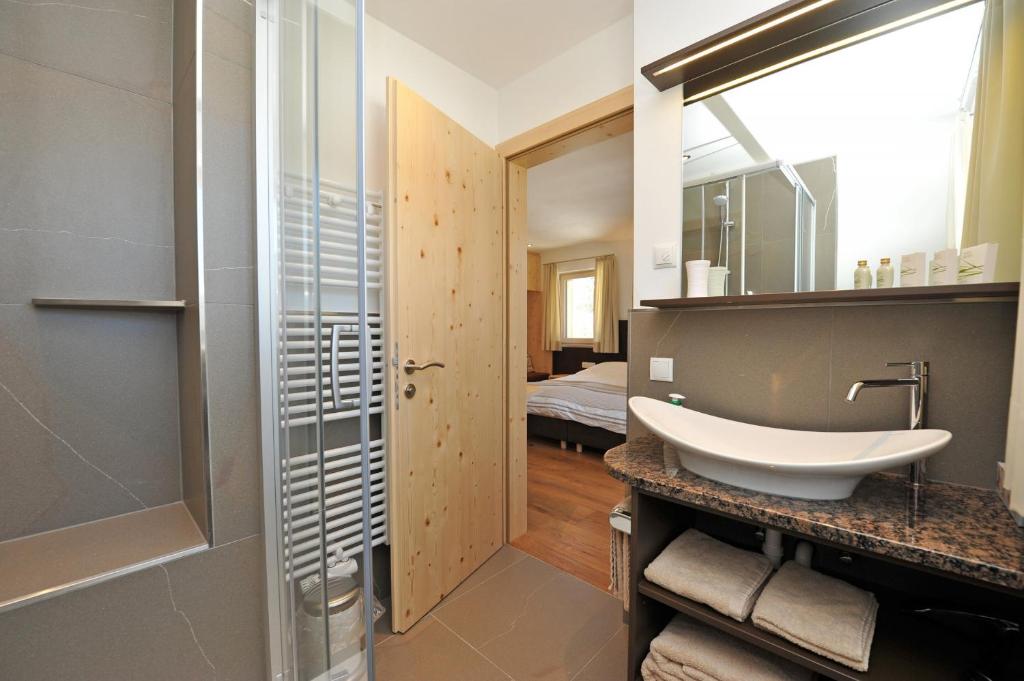 Koupelna v ubytování Apartments Cesa Leni