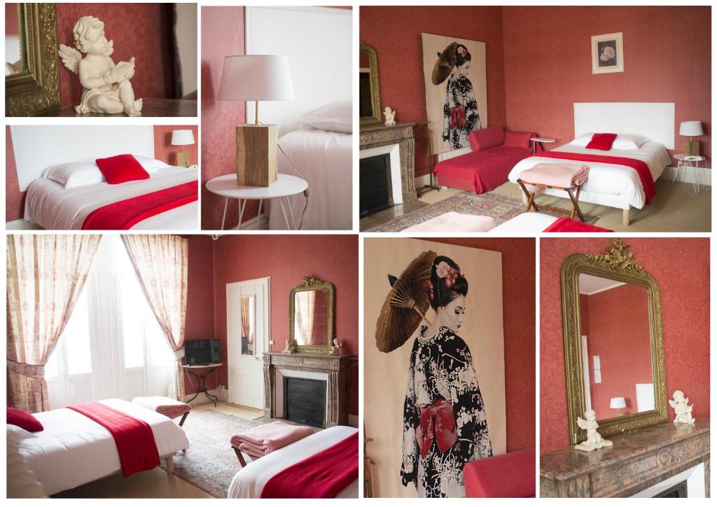 Postel nebo postele na pokoji v ubytování Hotel Du Parc