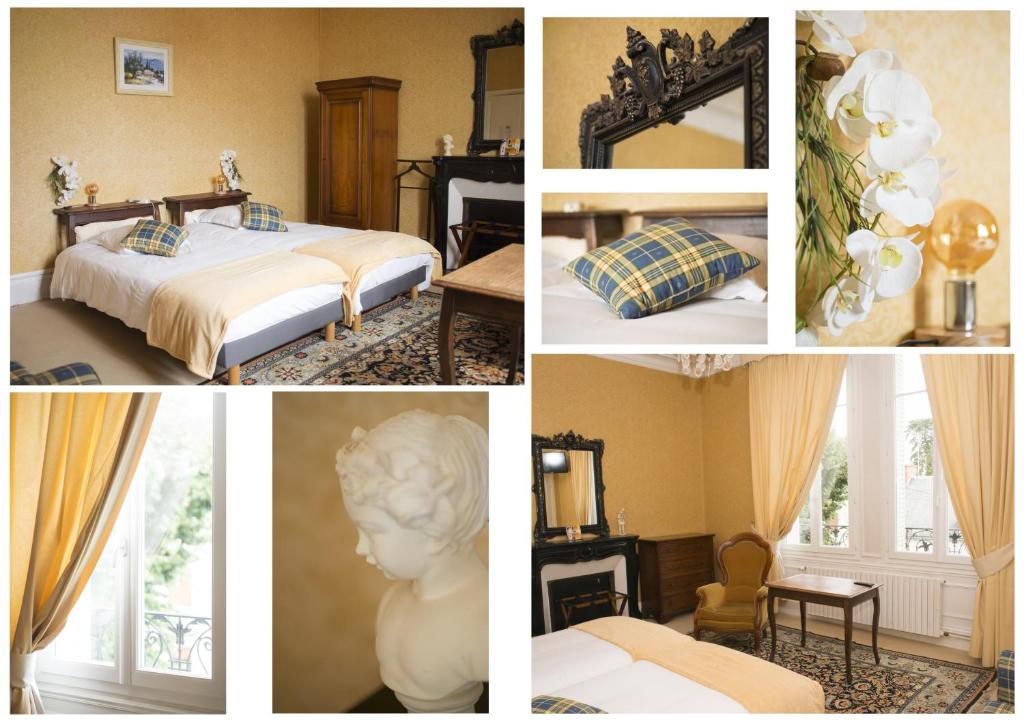 Postel nebo postele na pokoji v ubytování Hotel Du Parc