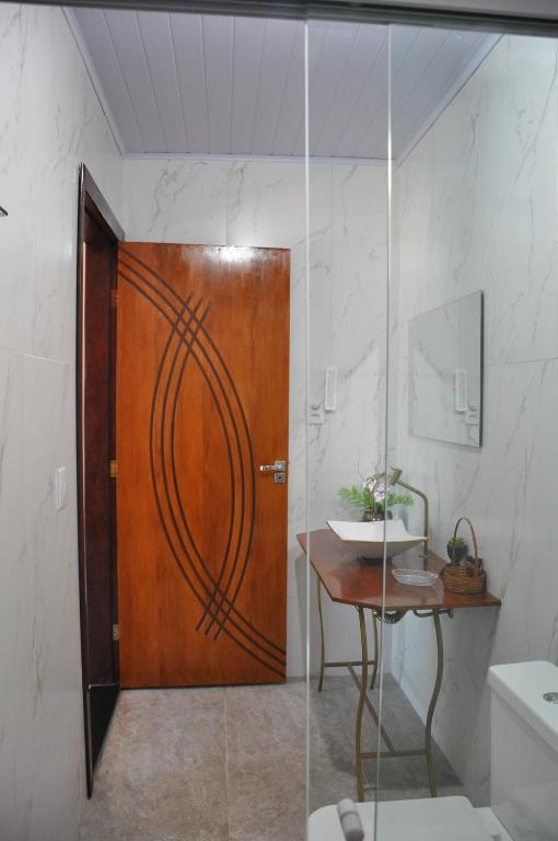 Koupelna v ubytování Pousada Suites Bougainville