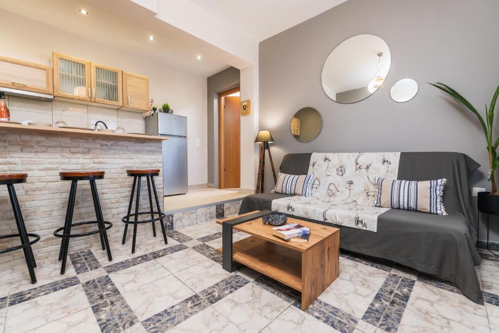 Posezení v ubytování Asya Sea View Apartment