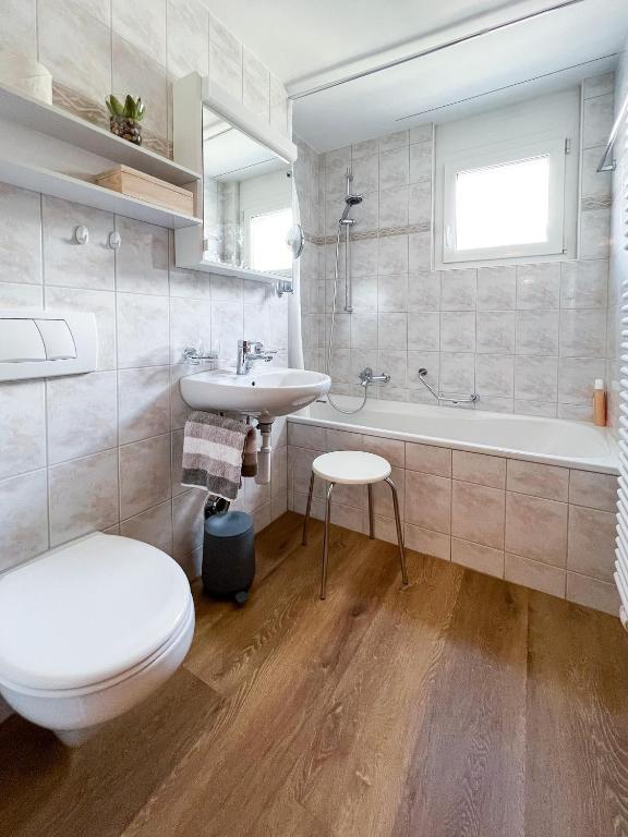 Koupelna v ubytování swissme - 100qm - Balkon - 2 Bäder - Parkplatz - Fußbodenheizung