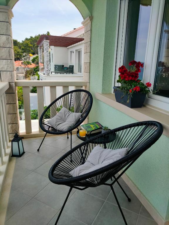 Balkón nebo terasa v ubytování Apartments Blueness