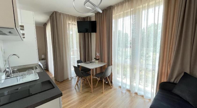 Kuchyň nebo kuchyňský kout v ubytování Izi Palace Deluxe StudioB1