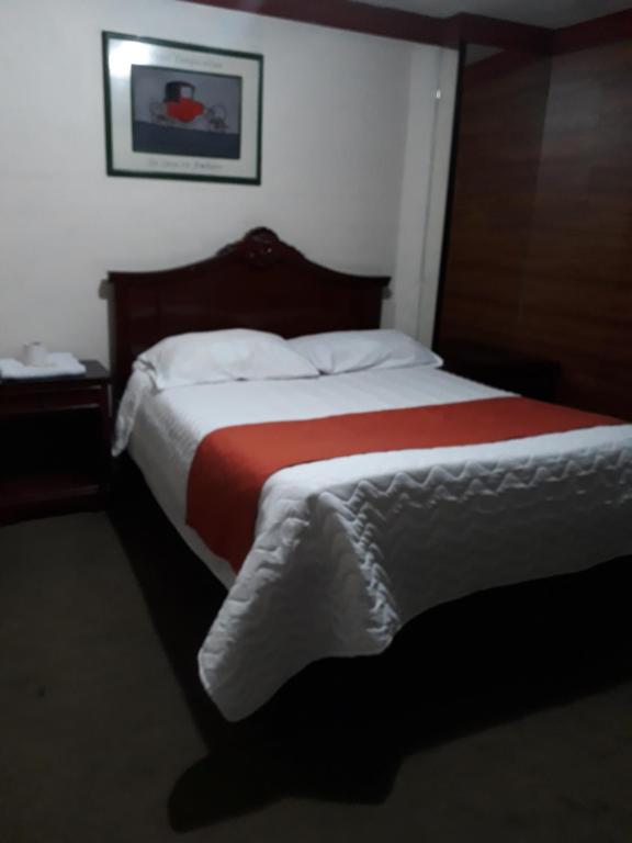 Postel nebo postele na pokoji v ubytování Hotel Tungurahua