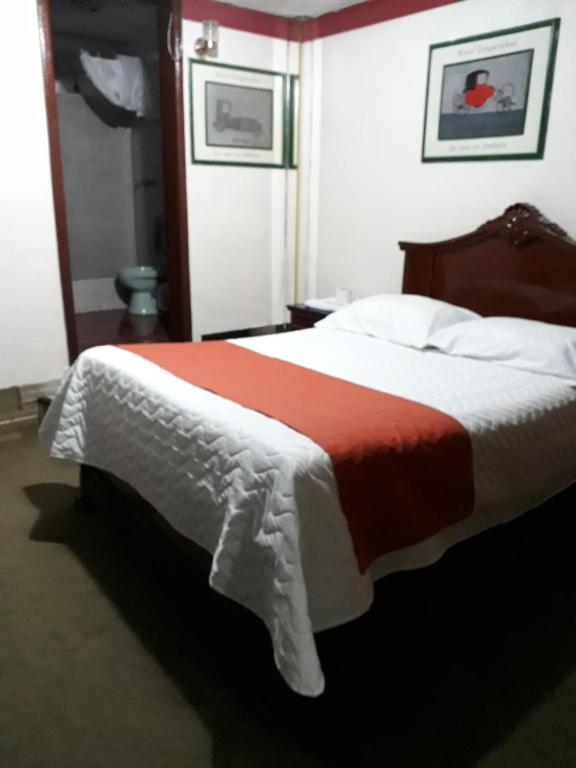Postel nebo postele na pokoji v ubytování Hotel Tungurahua