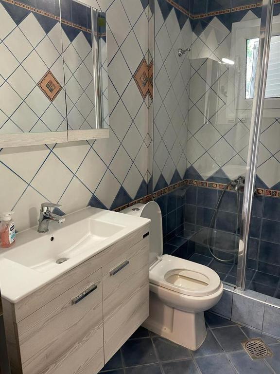 Koupelna v ubytování Villa Asterios