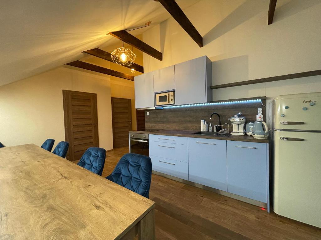 Kuchyň nebo kuchyňský kout v ubytování Totina Apartments