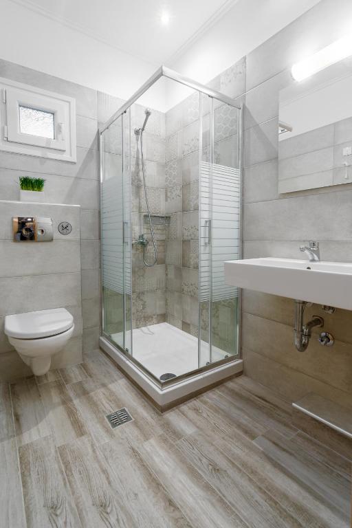 Koupelna v ubytování Hotel Grekas