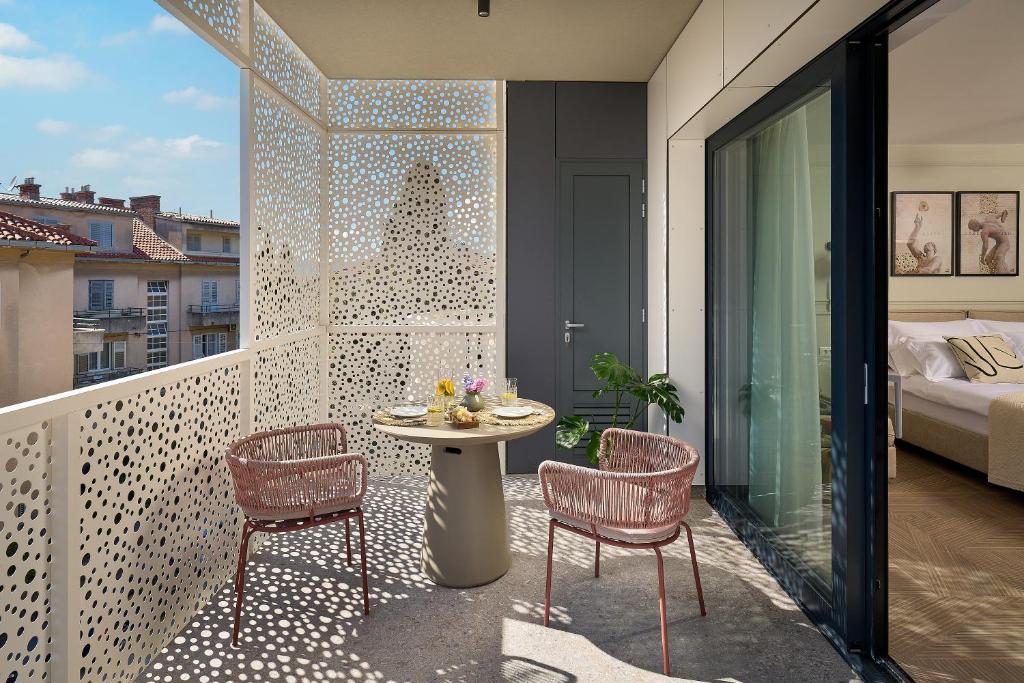 Balkón nebo terasa v ubytování Luxury Apartments Villa Mala Split