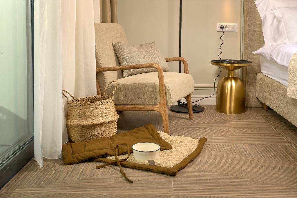 Postel nebo postele na pokoji v ubytování Luxury Apartments Villa Mala Split