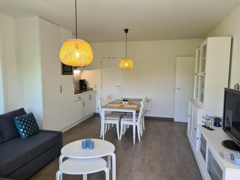 Kuchyň nebo kuchyňský kout v ubytování Oostduinkerke Apartments