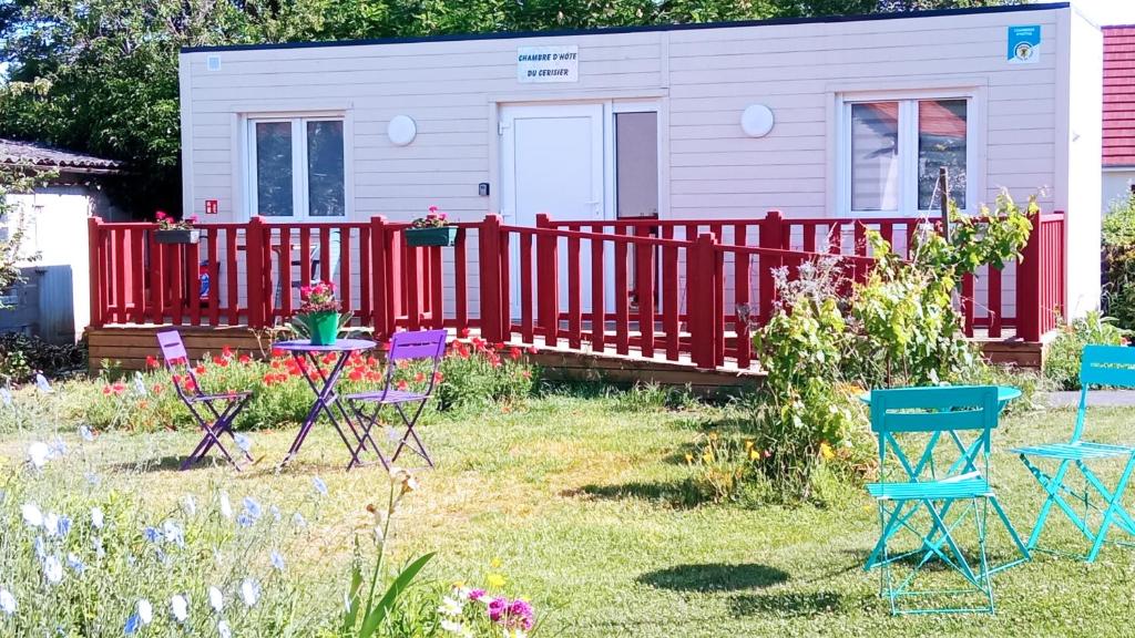 Zahrada ubytování B&B du Cerisier, diner sur demande