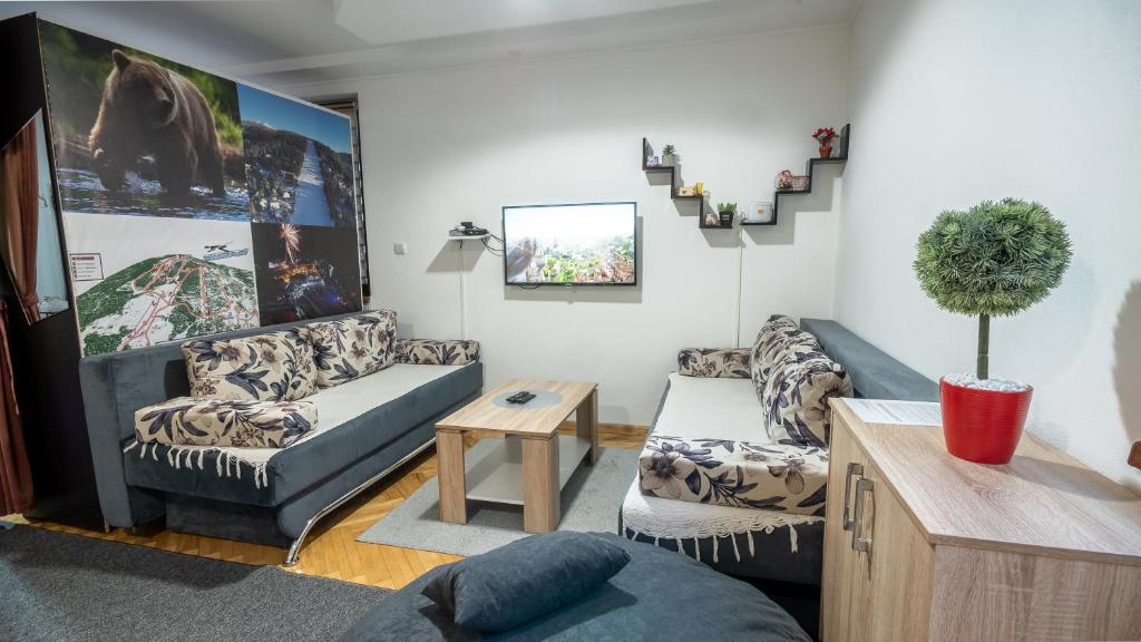 Posezení v ubytování Alpin Apartments Vlašić