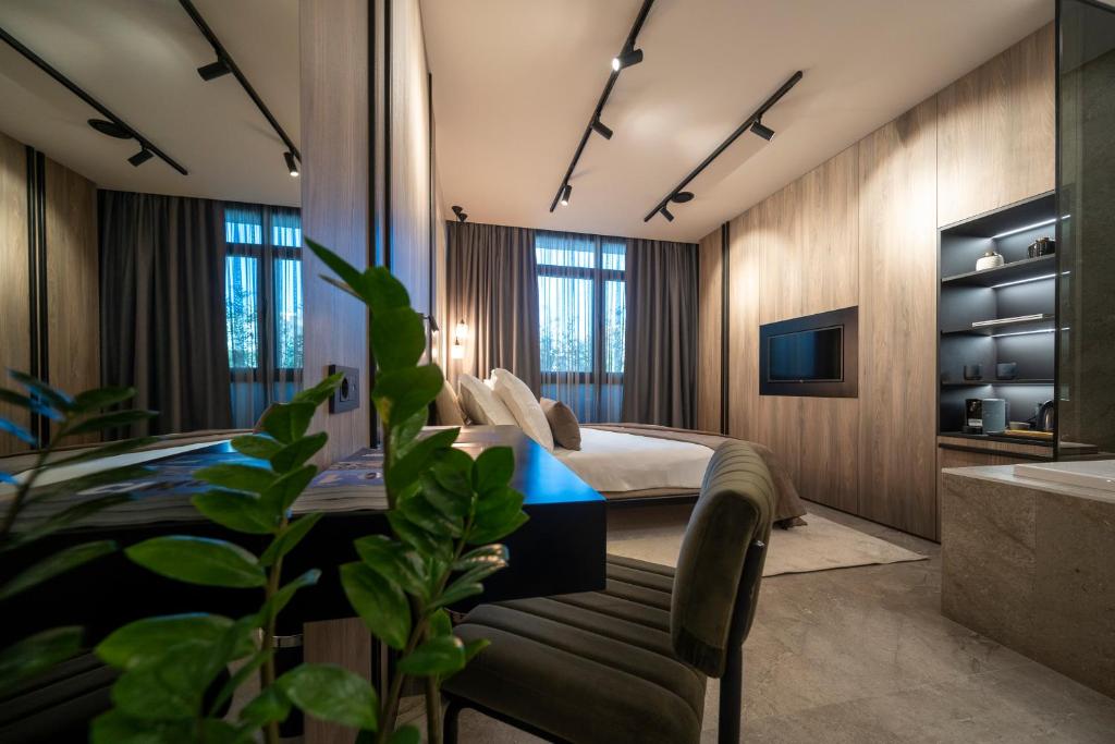 TV a/nebo společenská místnost v ubytování VELVET rooms & more