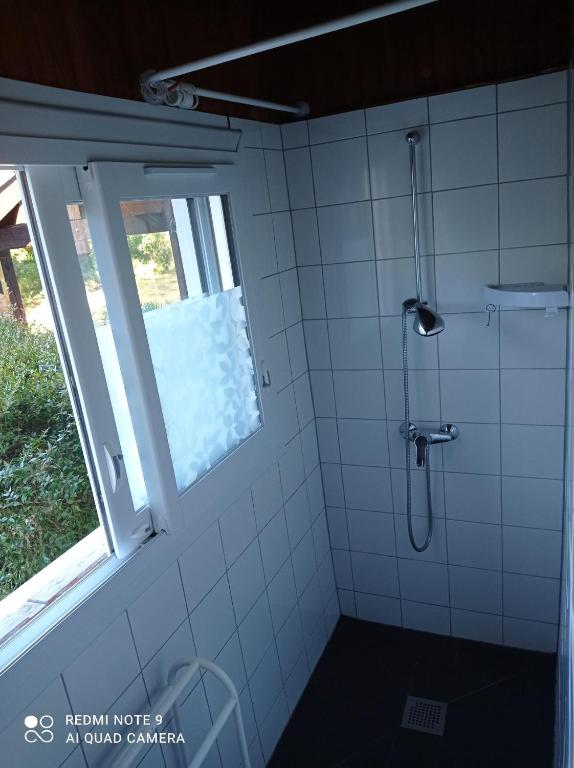 Koupelna v ubytování Gîtes la Damiselle