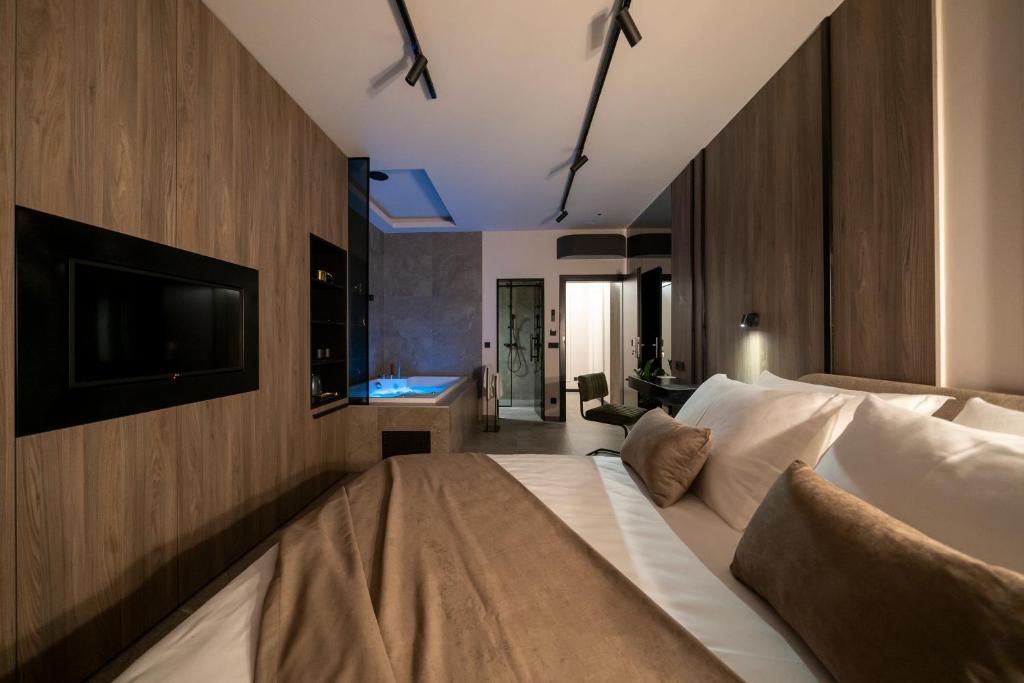 Postel nebo postele na pokoji v ubytování VELVET rooms & more