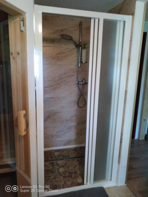 Koupelna v ubytování Wellness apartmán Beavital