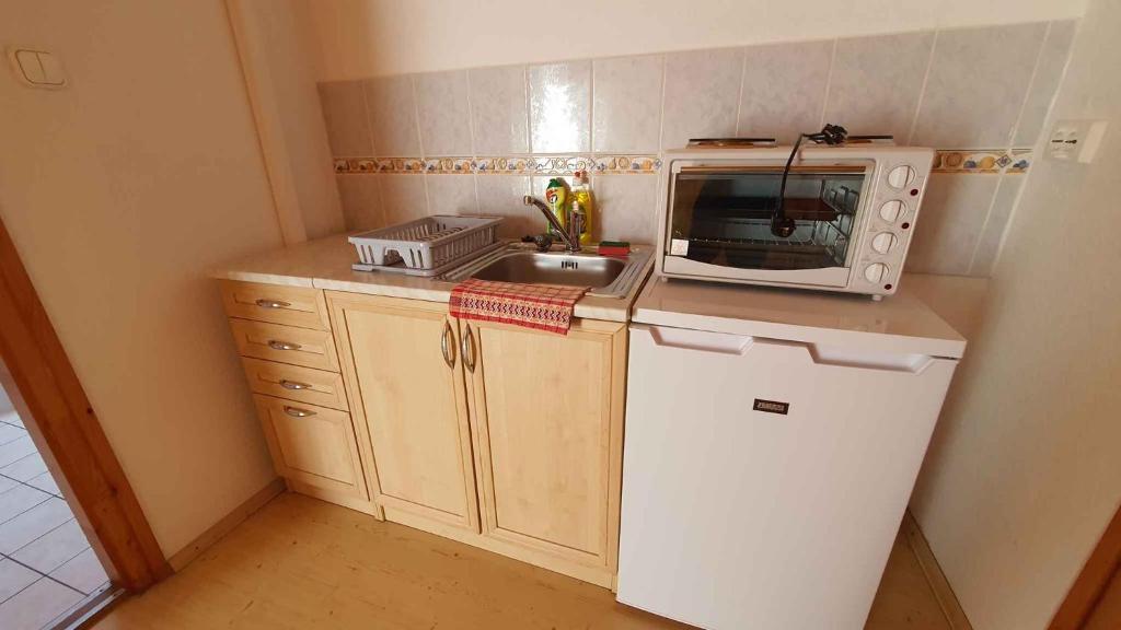 Kuchyňa alebo kuchynka v ubytovaní Apartment Siofok, Lake Balaton 16