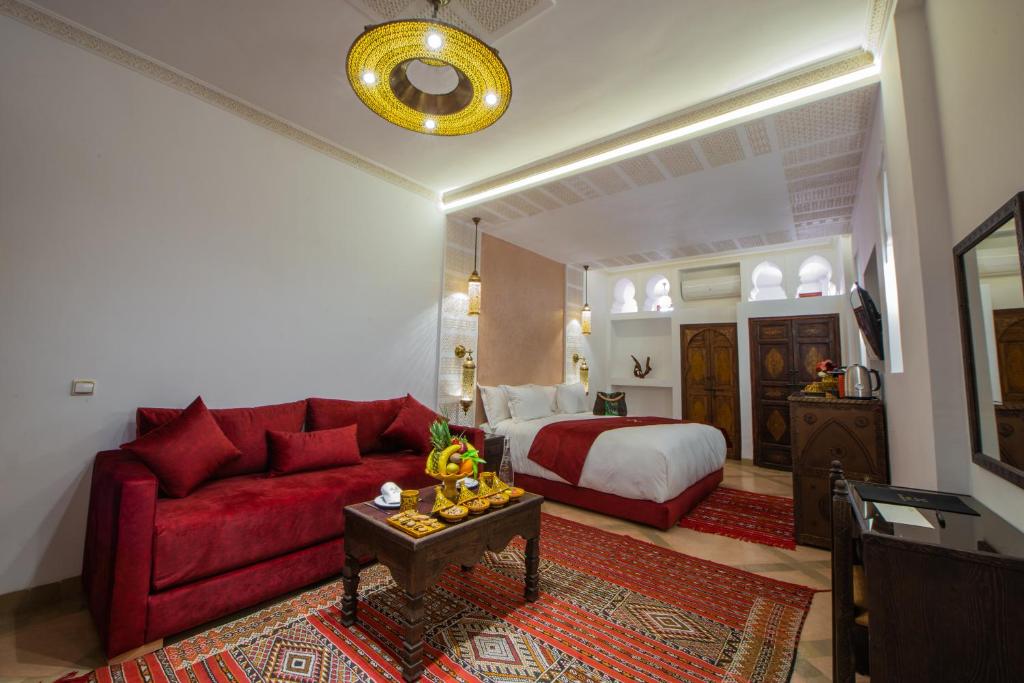Posezení v ubytování Riad la clé d'or & spa