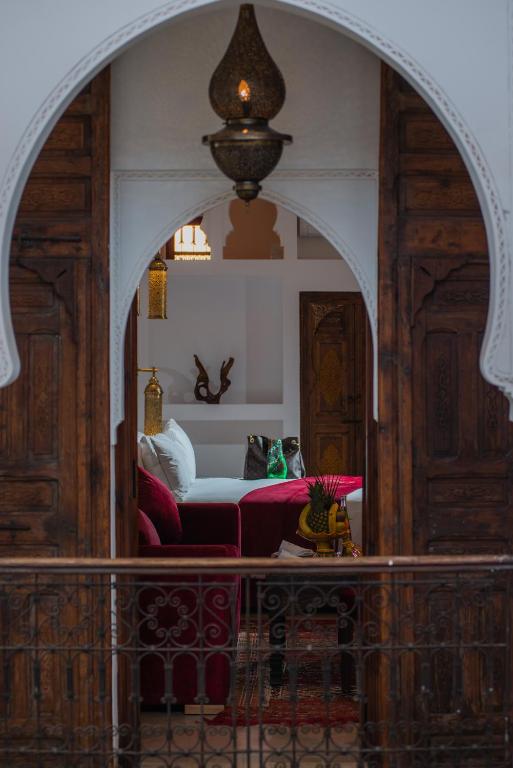 Posezení v ubytování Riad la clé d'or & spa