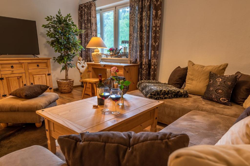 Posezení v ubytování Landhaus Ertle
