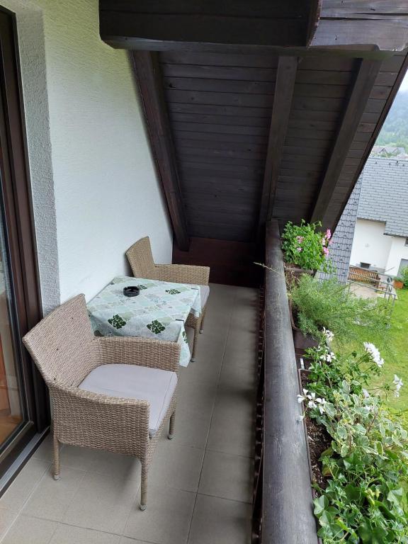 Balkón nebo terasa v ubytování Apartmaji Vesna