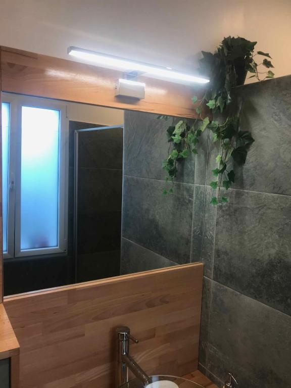 Koupelna v ubytování LA MAISON DE LA DUNE - Chambres Climatisées - Jacuzzi 1ère séance offerte - Piscine chauffée avec Abri Amovible - Plage située à 200m, accès direct par le bois