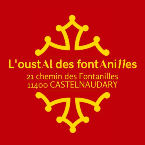 a logo for a festival of foranimated animals at L&#39;oustal des Fontanilles in Castelnaudary